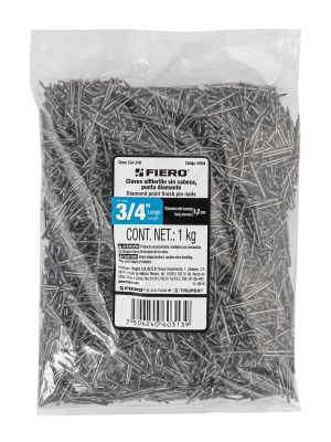 44504 - Bolsa con 1 kg de clavos alfilerillos de 3/4' sin cabeza