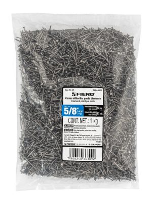 44500 - Bolsa con 1 kg de clavos alfilerillos de 5/8' con cabeza