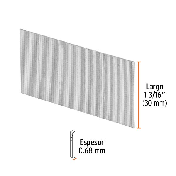 13408 - Caja con 10000 clavos calibre 23, 30 mm para CLNE-23, Truper