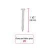 40227 - Blíster con 20 clavos galvanizados p/concreto 1-1/2', Fiero