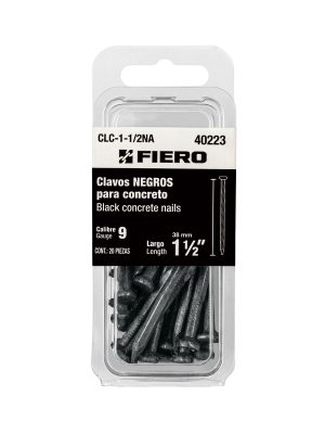 CLC-1-1-2NA.jpg 40223 - Blíster con 20 clavos negros para concreto 1-1/2', Fiero