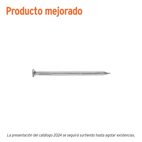 44124 - Bolsa con 1 kg de clavos para concreto galvanizados 2-1/2'