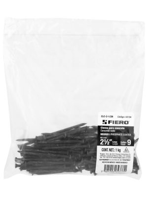 CLC-2-1-2NE1.jpg 44134 - Bolsa con 1 kg de clavos para concreto negros 2-1/2', FIERO