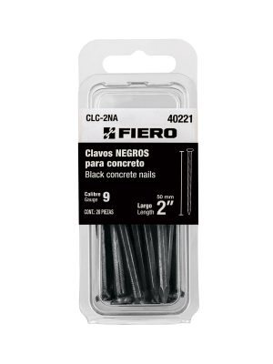 CLC-2NA.jpg 40221 - Blíster con 20 clavos negros para concreto 2', Fiero