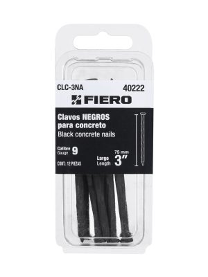 CLC-3NA.jpg 40222 - Blíster con 12 clavos negros para concreto 3', Fiero