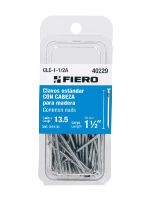 40229 - Blíster con 70 clavos estándar 1-1/2' con cabeza, Fiero