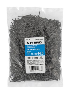 44813 - Bolsa con 1 kg de clavo estándar 1' con cabeza, Fiero