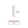 40166 - Kilo de clavo estándar 2' con cabeza en caja de 10 kg, Fiero