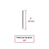 44152 - Kilo de clavo estándar 2' con cabeza en caja de 25 kg, Fiero