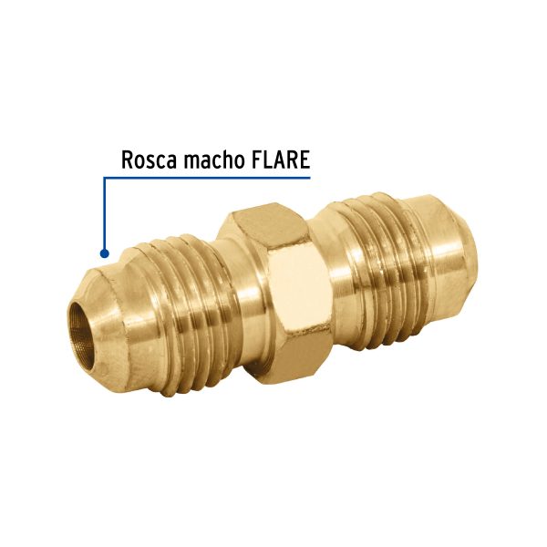 CLG-474NFC1.jpg 41051 - Niple unión de latón de 5/16' x 5/16', Foset