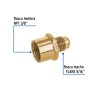 41054 - Niple campana de latón de 5/16' X 3/8', Foset