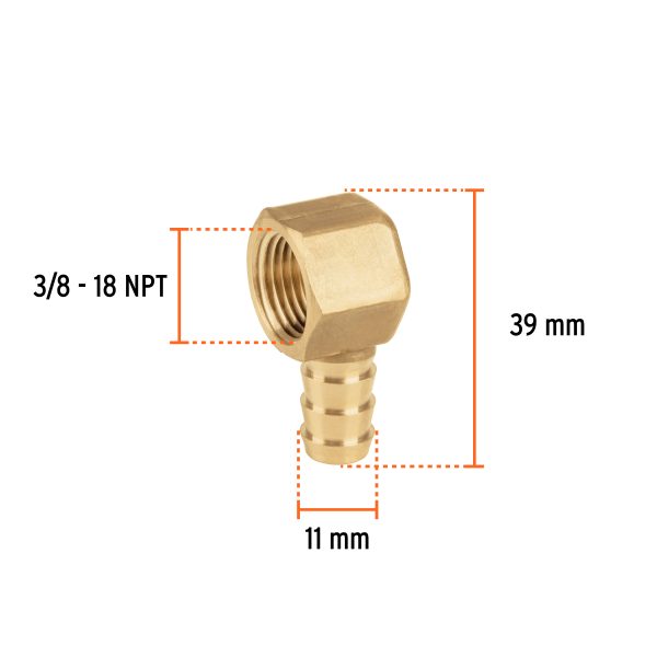CLG-521EFC2.jpg 45881 - Codo estufa a 90° de latón con espiga de 3/8', Foset