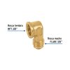 47403 - Codo para estufa a 90° de latón de 3/8 x 3/8', Foset