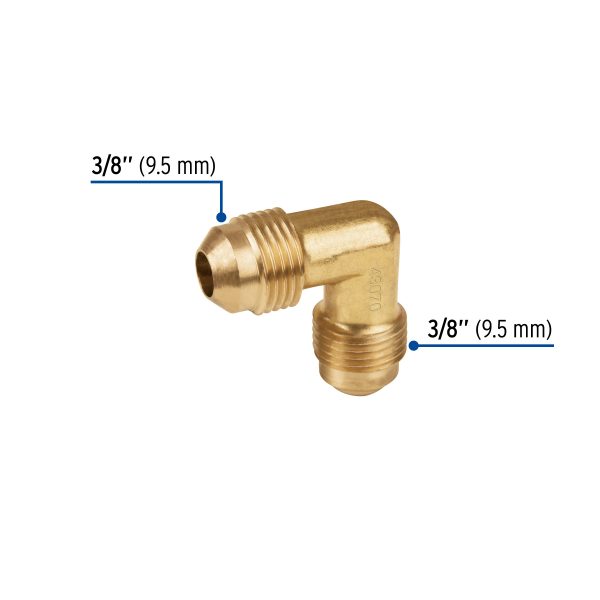 43070 - Codo unión a 90° de latón de 3/8 x 3/8', Foset