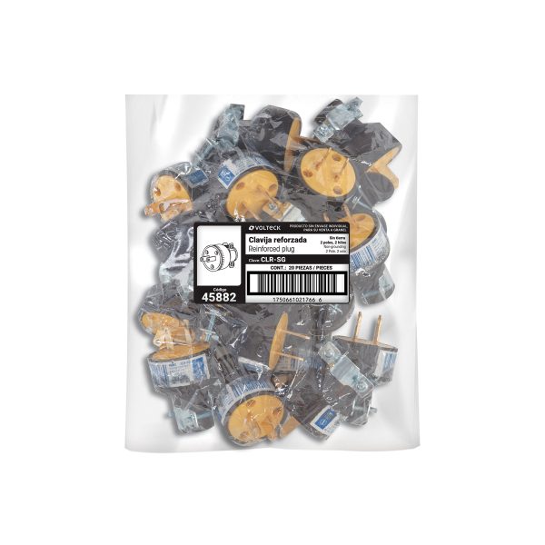 45882 - Clavija industrial reforzada polarizada a granel, VOLTECK