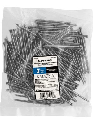 44499 - Bolsa con 1 kg de clavo estándar 3' sin cabeza, Fiero