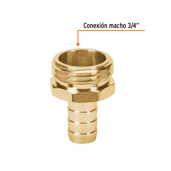 101157 - Conector 1/2' macho de aluminio, Truper