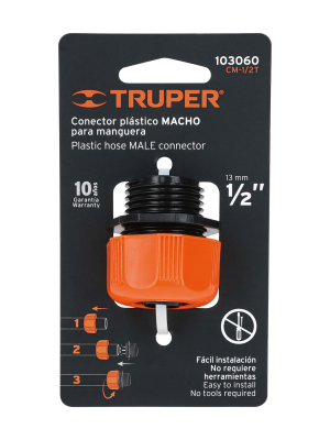 CM-1-2T20E1.png 103060 - Conector 1/2' macho de ABS con tuerca de ajuste manual