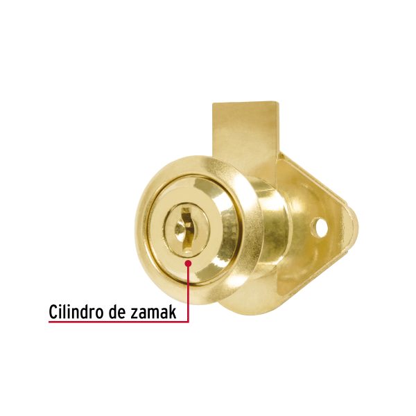 23505 - Cerradura para mueble, modelo 21, latón, HERMEX BASIC