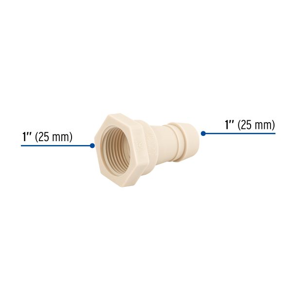 48582 - Adaptador inserción rosca interior de 1x1', Foset