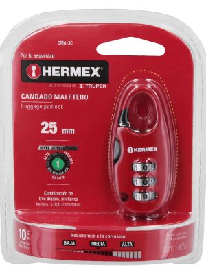 CMA-3CE1.jpg 43350 - Candado maletero de combinación 25 mm, blíster, HERMEX