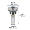 46629 - Contracanasta 3-1/2' inox, cuerpo profundo,con tapa, Riviera