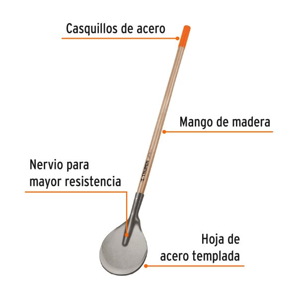 10896 - Coa afilada de usos múltiples, mango de madera 43', Truper