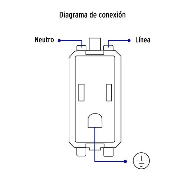 27230 - Contacto 2 polos + tierra, marfil, línea Volteck Basic