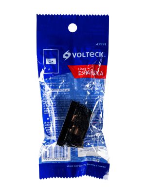 47991 - Contacto aterrizado, 1 módulo, línea Española, color negro