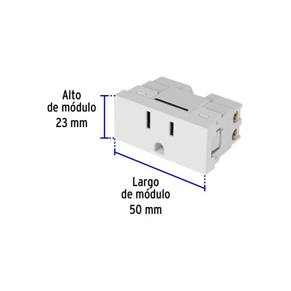 47947 - Contacto aterrizado blanco de 1 módulo, línea Lisboa