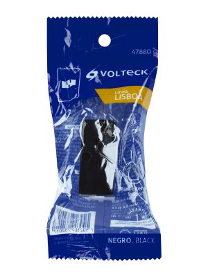 47880 - Contacto aterrizado negro de 1 módulo, línea Lisboa, Volteck