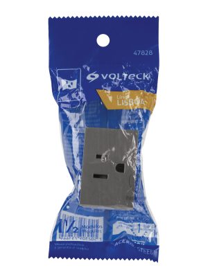 COA15-LAE1.jpg 47828 - Contacto aterrizado acero inox de 1.5 módulos, línea Lisboa