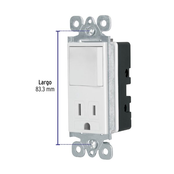 46008 - Interruptor-contacto, 2 polos + tierra, Classic, Volteck