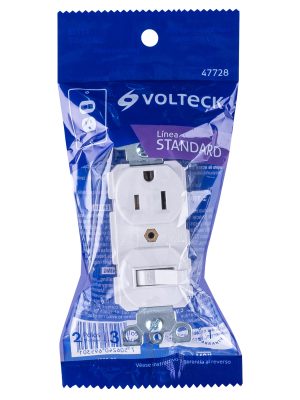 47728 - Interruptor de palanca con contacto, Standard, blanco