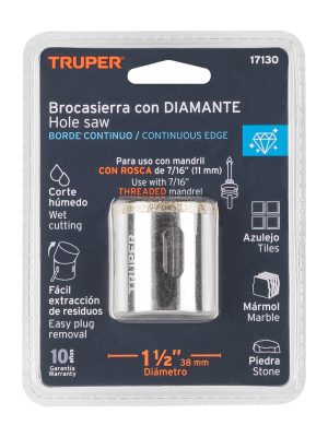 17130 - Brocasierra diamante 1-1/2' borde continuo, Truper