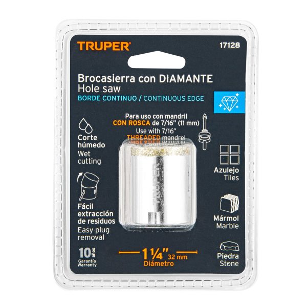 17128 - Brocasierra diamante 1-1/4' borde continuo, Truper