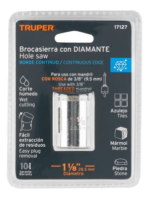 17127 - Brocasierra diamante 1-1/8' borde continuo, Truper