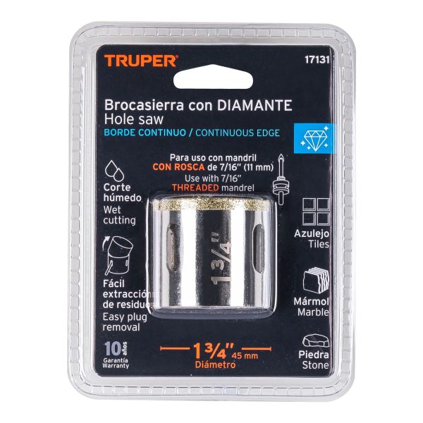 17131 - Brocasierra diamante 1-3/4' borde continuo, Truper