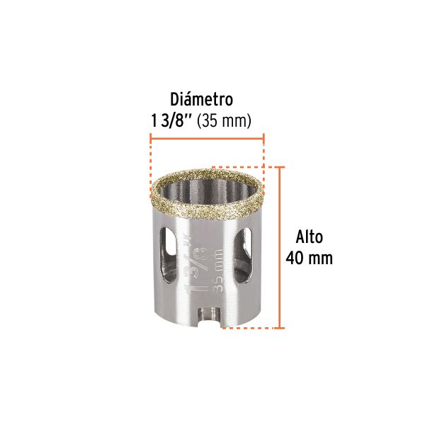 17129 - Brocasierra diamante 1-3/8' borde continuo, Truper