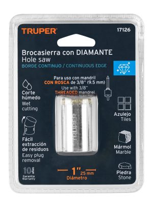 17126 - Brocasierra diamante 1' borde continuo, Truper