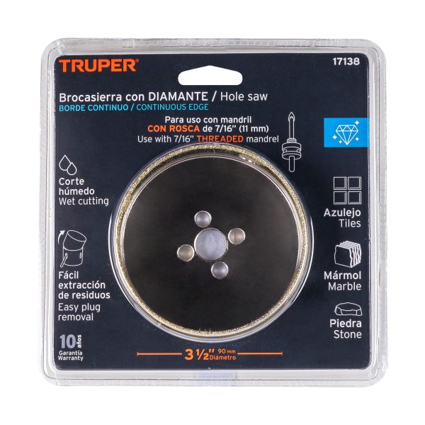 17138 - Brocasierra diamante 3-1/2' borde continuo, Truper
