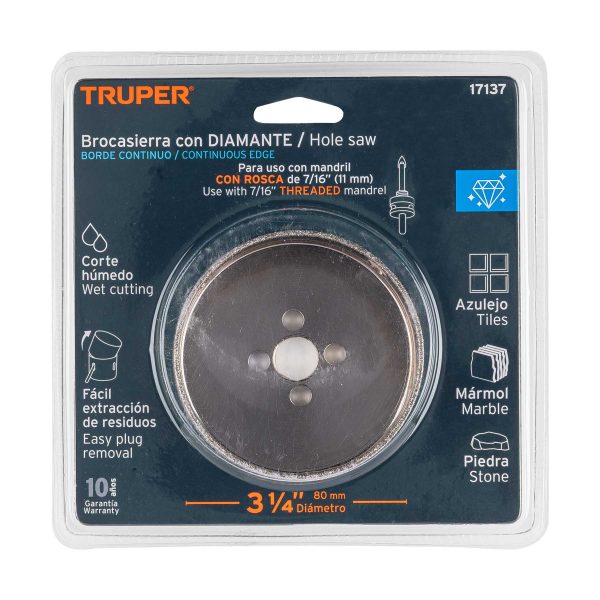 17137 - Brocasierra diamante 3-1/4' borde continuo, Truper