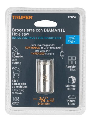 17124 - Brocasierra diamante 3/4' borde continuo, Truper