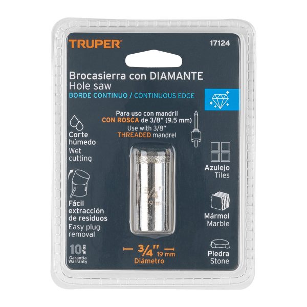 17124 - Brocasierra diamante 3/4' borde continuo, Truper