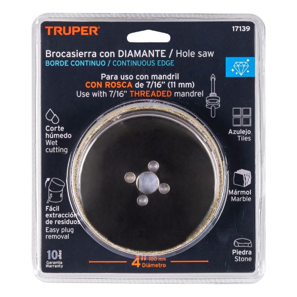 17139 - Brocasierra diamante 4' borde continuo, Truper