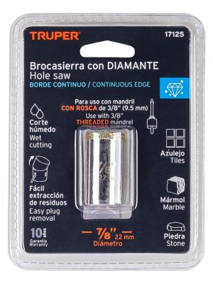 17125 - Brocasierra diamante 7/8' borde continuo, Truper