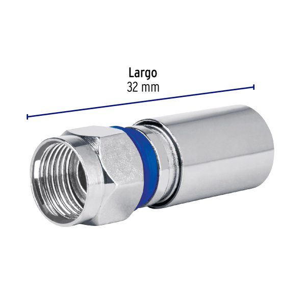 COCO-6RIFC2.jpg 48328 - Bolsa con 2 conectores coaxiales RG 6 de compresión, Volteck