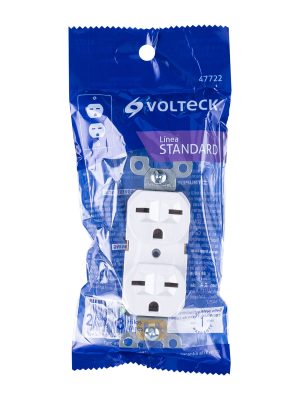 CODO-CHSBE1.jpg 47722 - Contacto dúplex, cara de chino, Standard, blanco, Volteck