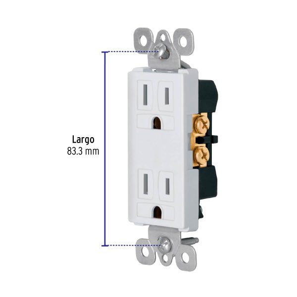 46111 - Contacto dúplex, 2 polos + tierra, línea Classic, Volteck