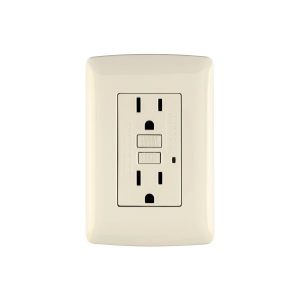 46145 - Contacto dúplex falla a tierra GFCI, marfil, línea Italiana